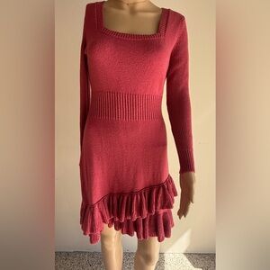 LC Lauren Conrad Rose Long Sleeve Sweater Dress